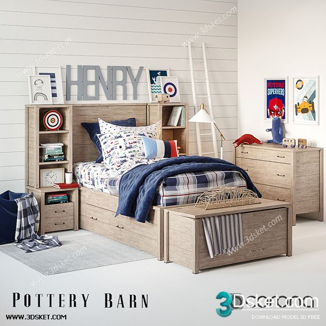 3D Interior Scene Model Children Room 0191 Scene 3dsmax