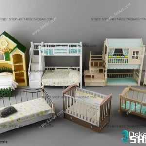 3D Interior Scene Model Children Room 0195 Scene 3dsmax