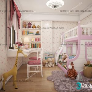 3D Interior Scene Model Children Room 0196 Scene 3dsmax
