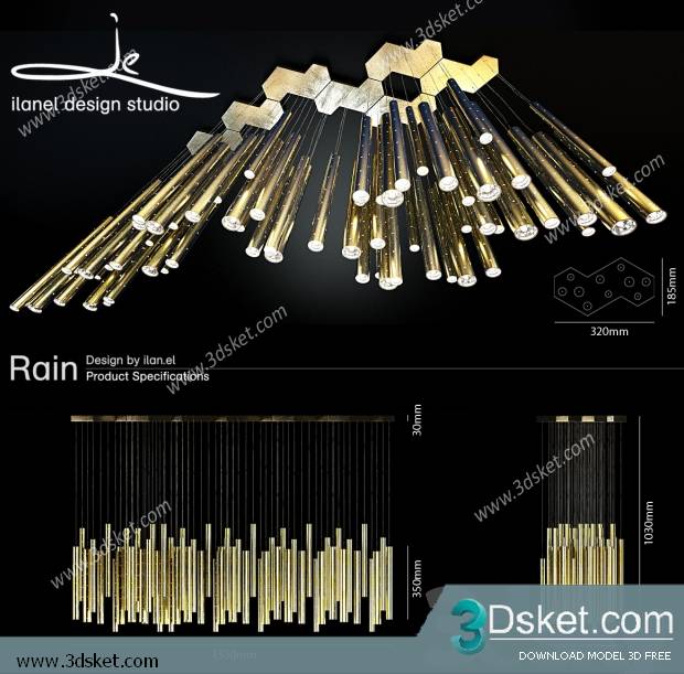 Free Download Ceiling Light 3D Model 0634