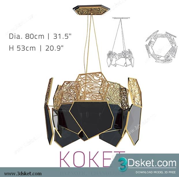 Free Download Ceiling Light 3D Model 0635