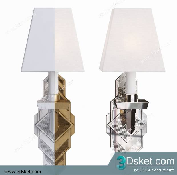 Free Download Wall Light 3D Model Đèn Tường 093