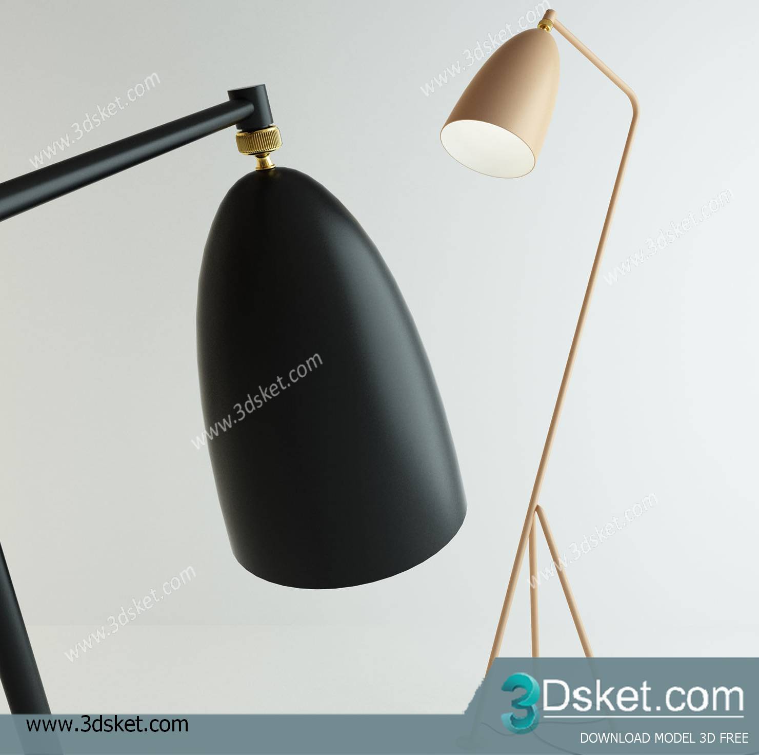 Free Download Floor Lamp 3D Model 085 - Download 3D Model Free, 3Dsket