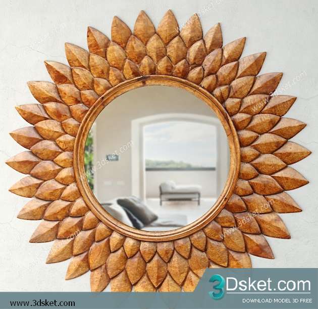Free Download Mirror 3D Model Gương 093