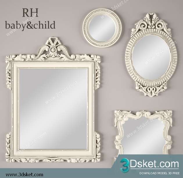 Free Download Mirror 3D Model Gương 095