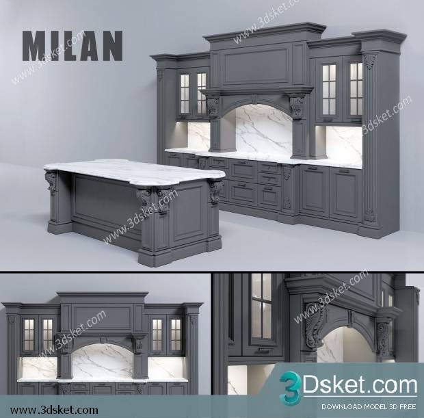 Free Download Kitchen 3D Model 0111