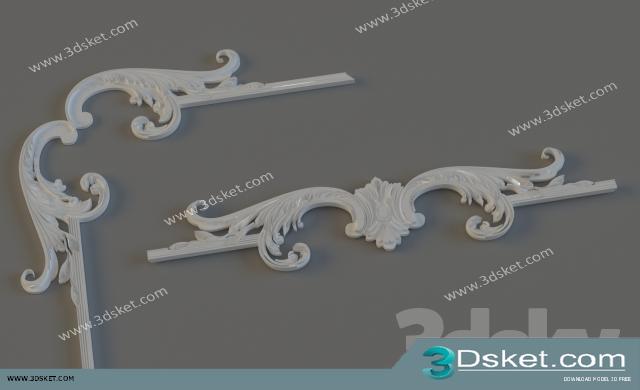 Free Download Decorative Plaster 3D Model 202 Phào Hoa Văn