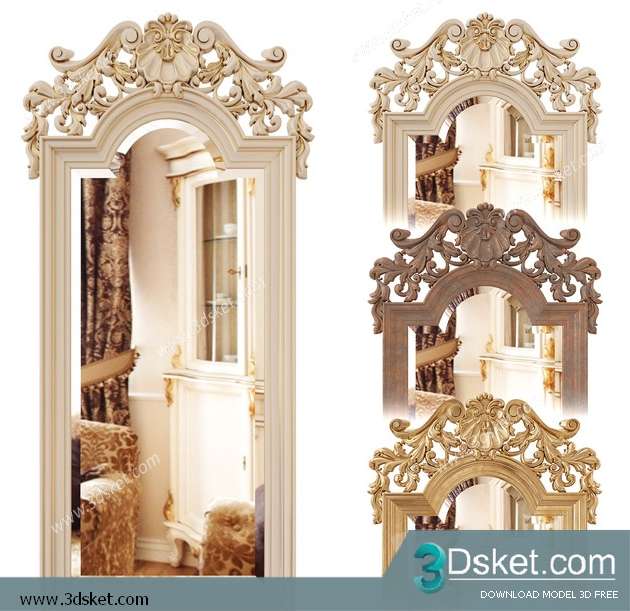 Free Download Mirror 3D Model Gương 098