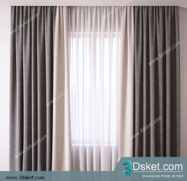Free Download Curtain 3D Model Rèm 0214