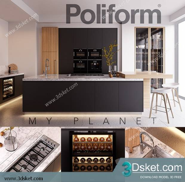 Free Download Kitchen 3D Model 0124