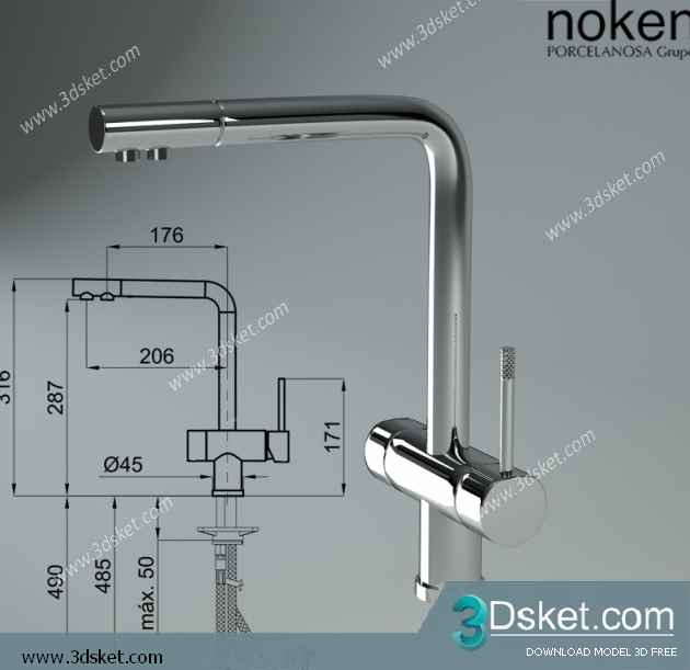 Free Download Kitchen Accessories 3D Model 0142