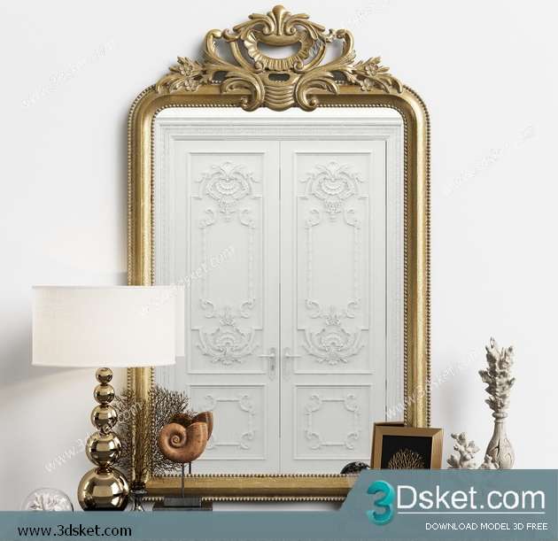Free Download Mirror 3D Model Gương 0111