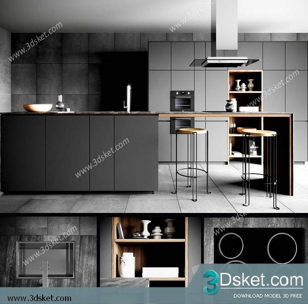Free Download Kitchen 3D Model 0137
