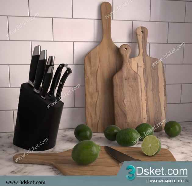 Free Download Kitchen Accessories 3D Model 0152