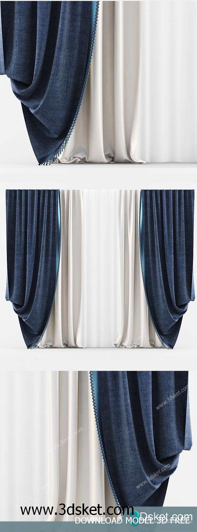 Free Download Curtain 3D Model Rèm 053