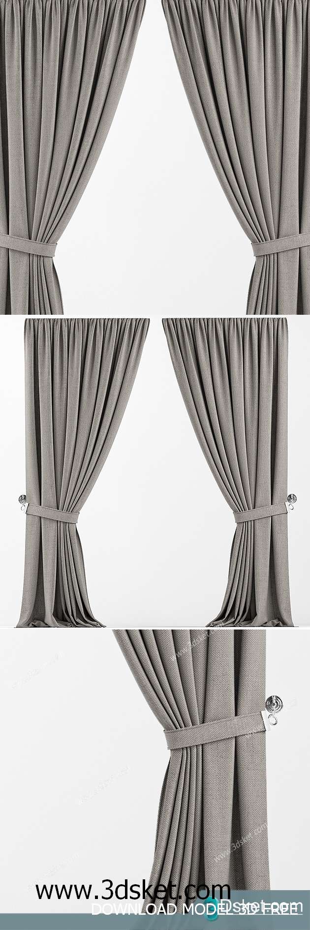 Free Download Curtain 3D Model Rèm 061