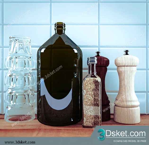 Free Download Kitchen Accessories 3D Model 0156