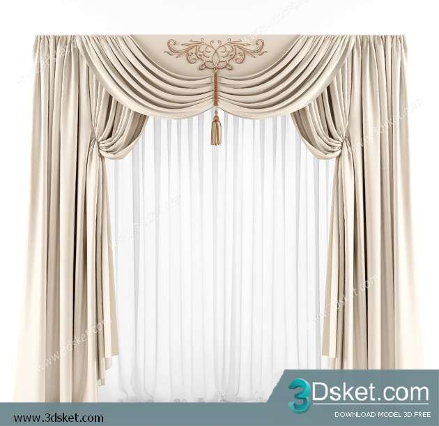 Free Download Curtain 3D Model Rèm 065