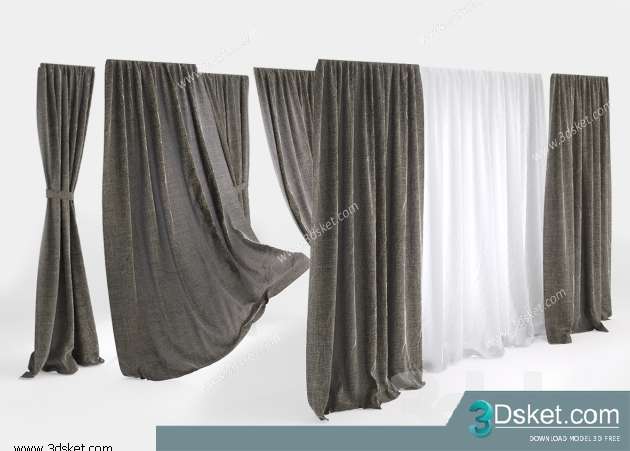 Free Download Curtain 3D Model Rèm 070