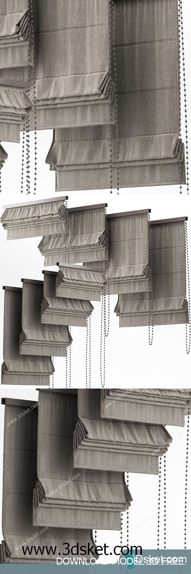 Free Download Curtain 3D Model Rèm 072