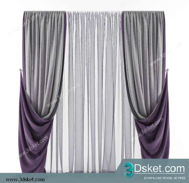 Free Download Curtain 3D Model Rèm 075