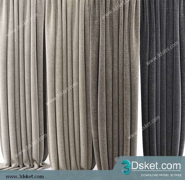 Free Download Curtain 3D Model Rèm 077