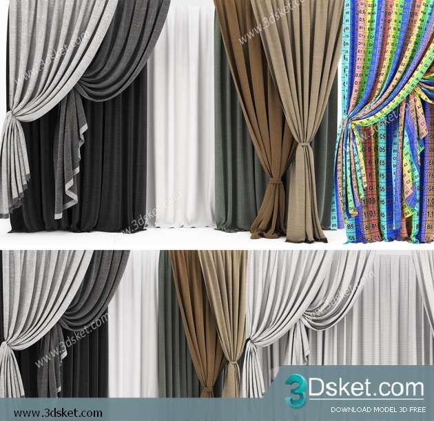 Free Download Curtain 3D Model Rèm 079
