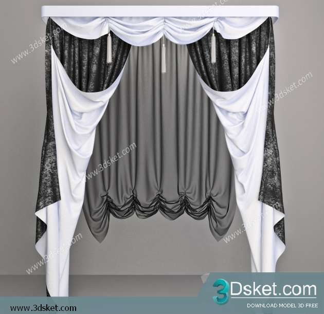 Free Download Curtain 3D Model Rèm 080