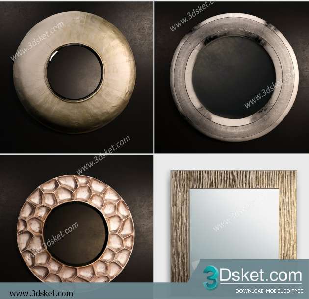 Free Download Mirror 3D Model Gương 054