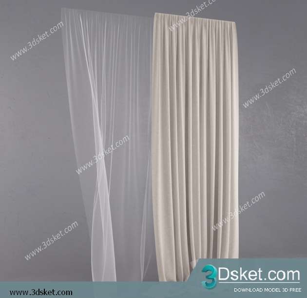 Free Download Curtain 3D Model Rèm 082