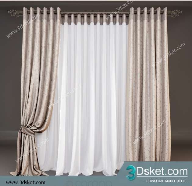 Free Download Curtain 3D Model Rèm 083