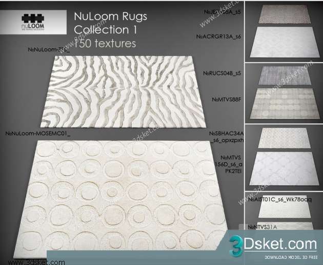 Free Download Carpets 3D Model Thảm 054