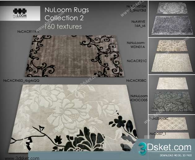 Free Download Carpets 3D Model Thảm 055