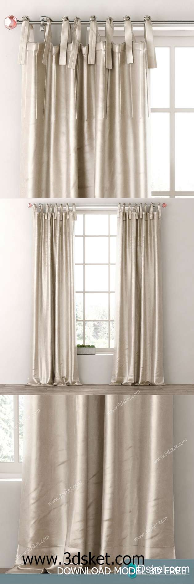 Free Download Curtain 3D Model Rèm 088