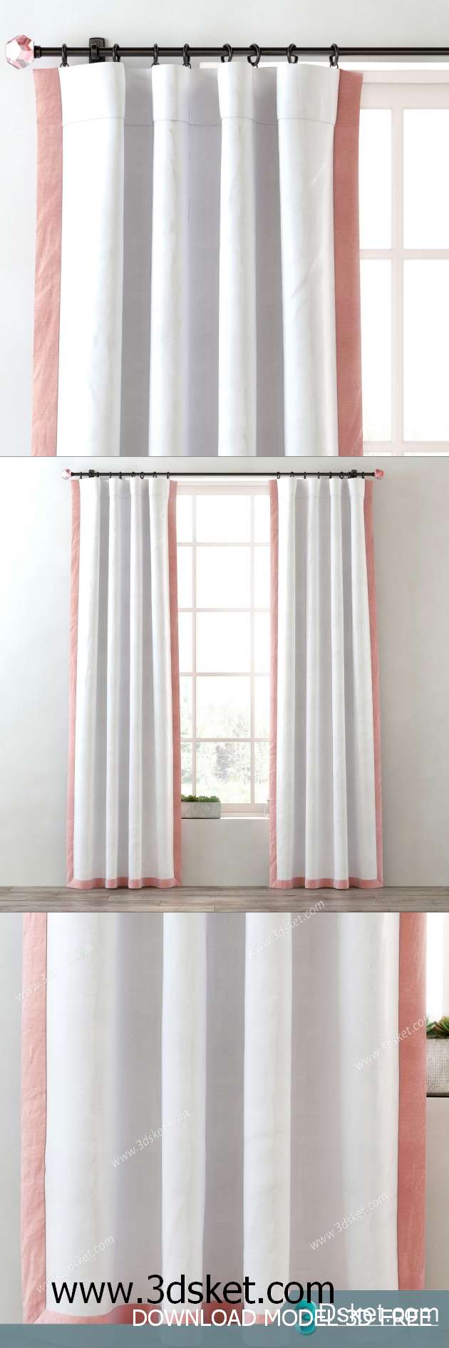 Free Download Curtain 3D Model Rèm 091