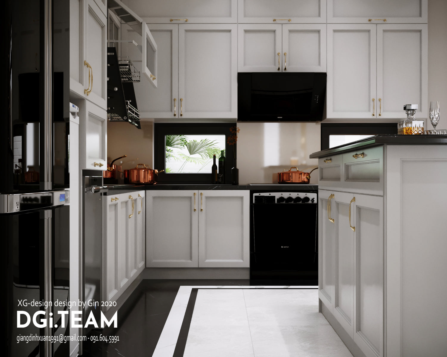 3D Interior Model Kitchen Living room 0190 Scene 3dsmax