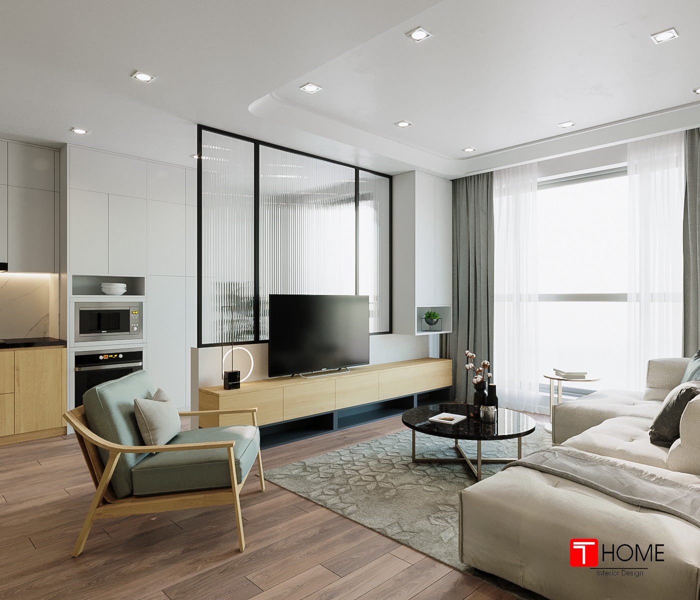 3D Interior Model Kitchen Living room 0193 Scene 3dsmax