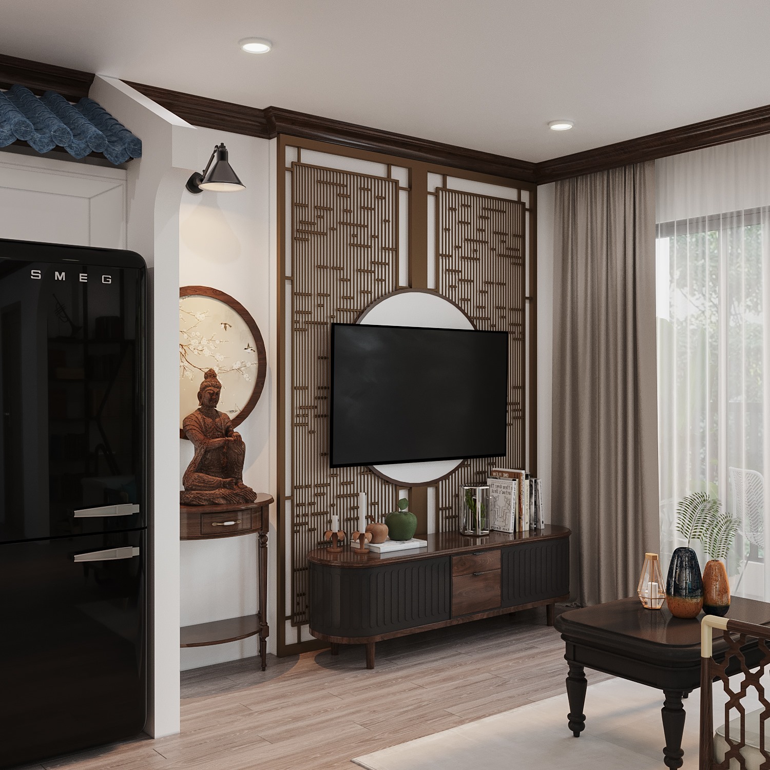 3D Interior Model Kitchen Living room 0194 Scene 3dsmax