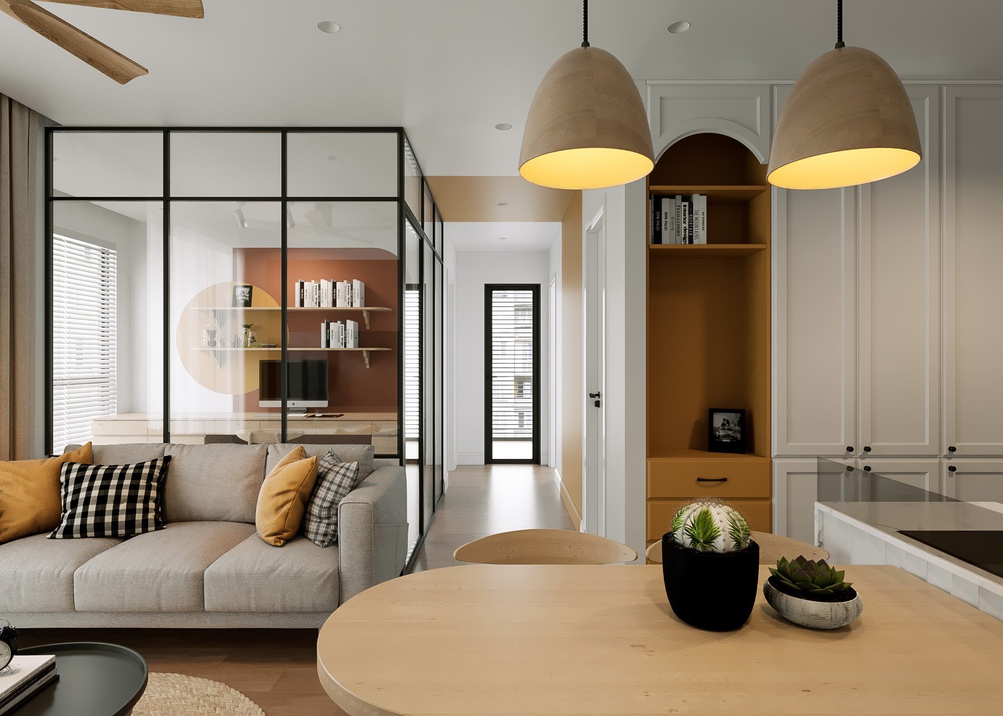 3D Interior Model Kitchen Living room 0195 Scene 3dsmax