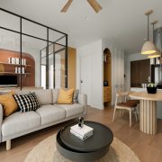 3D Interior Model Kitchen Living room 0195 Scene 3dsmax