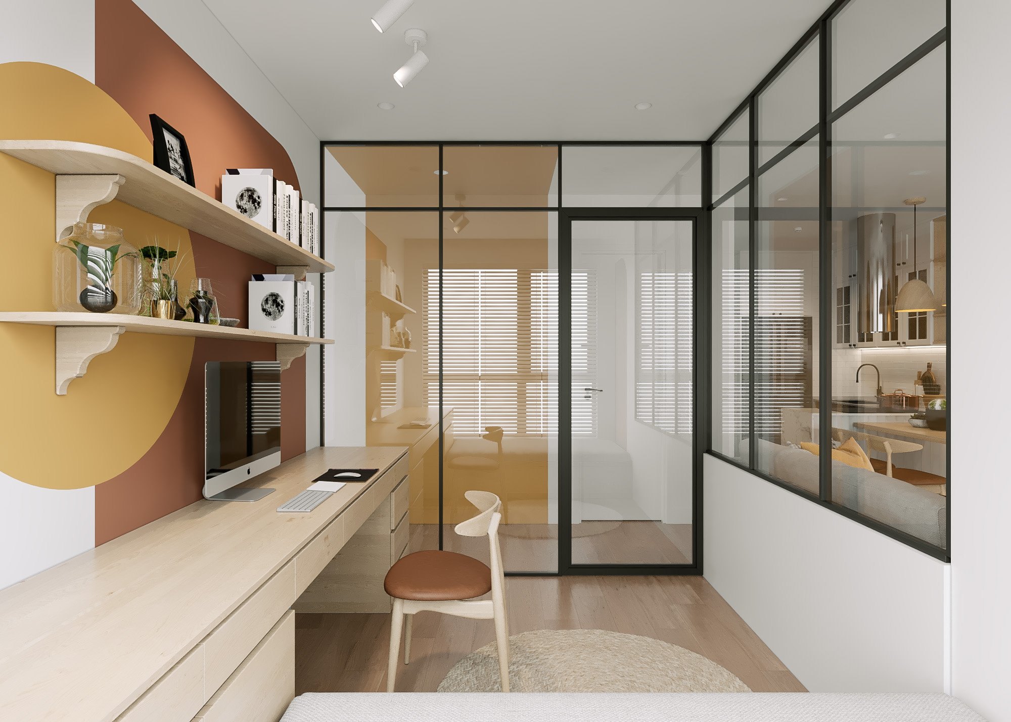 3D Interior Model Kitchen Living room 0195 Scene 3dsmax
