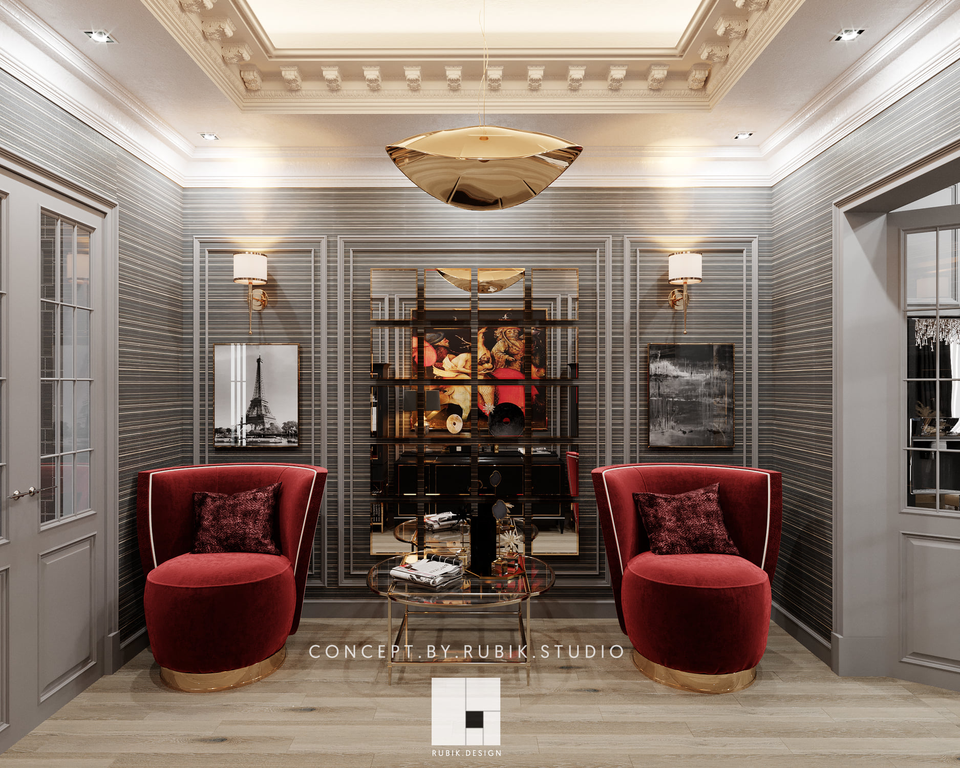 3D Interior Model Kitchen Living room 0203 Scene 3dsmax
