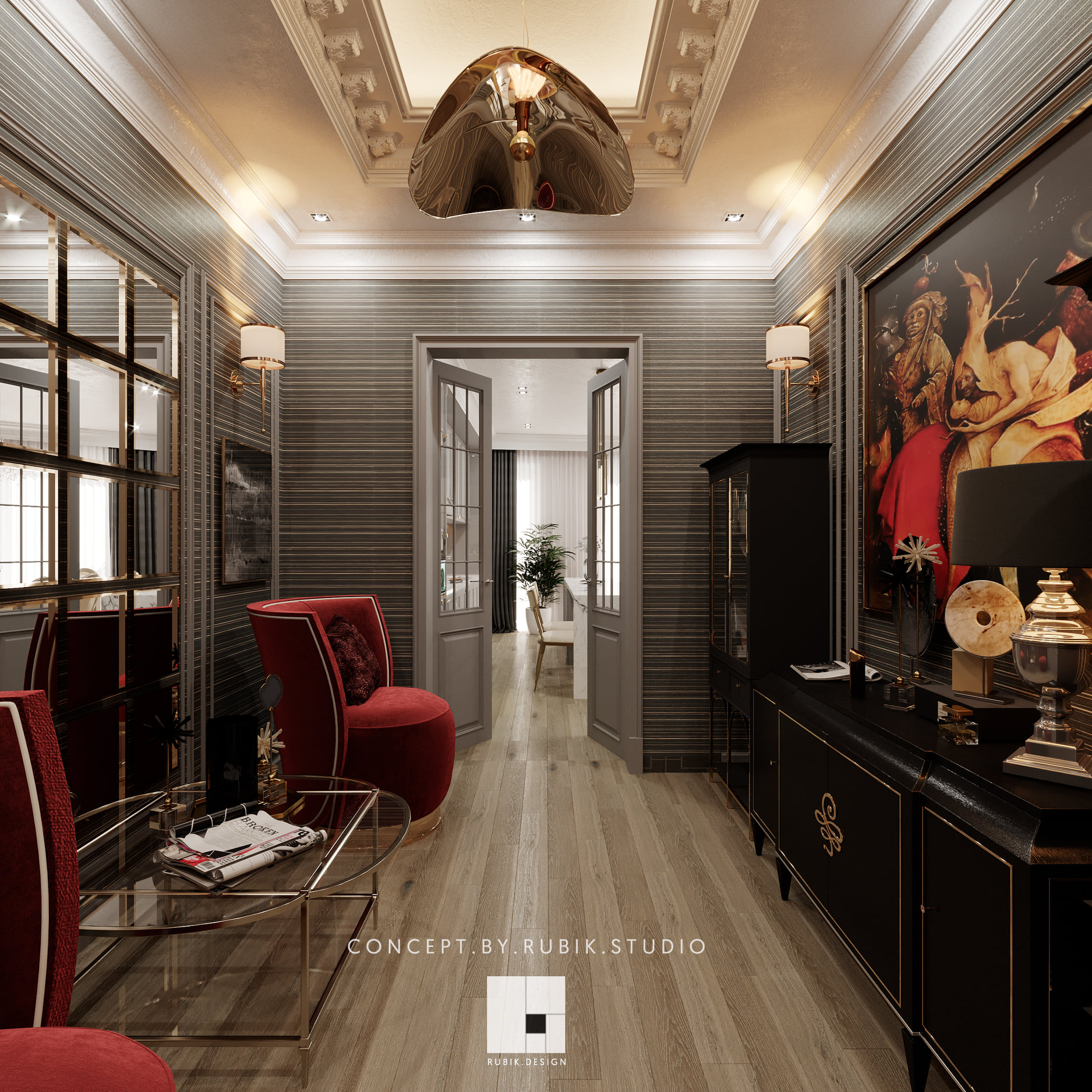 3D Interior Model Kitchen Living room 0203 Scene 3dsmax