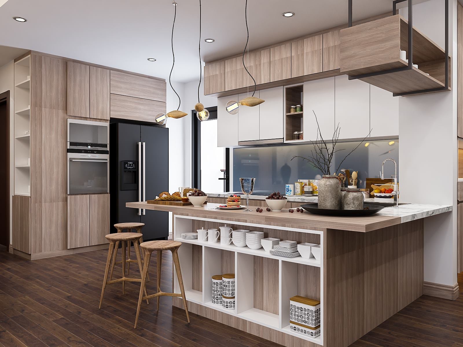 3D Interior Model Kitchen Living room 0206 Scene 3dsmax