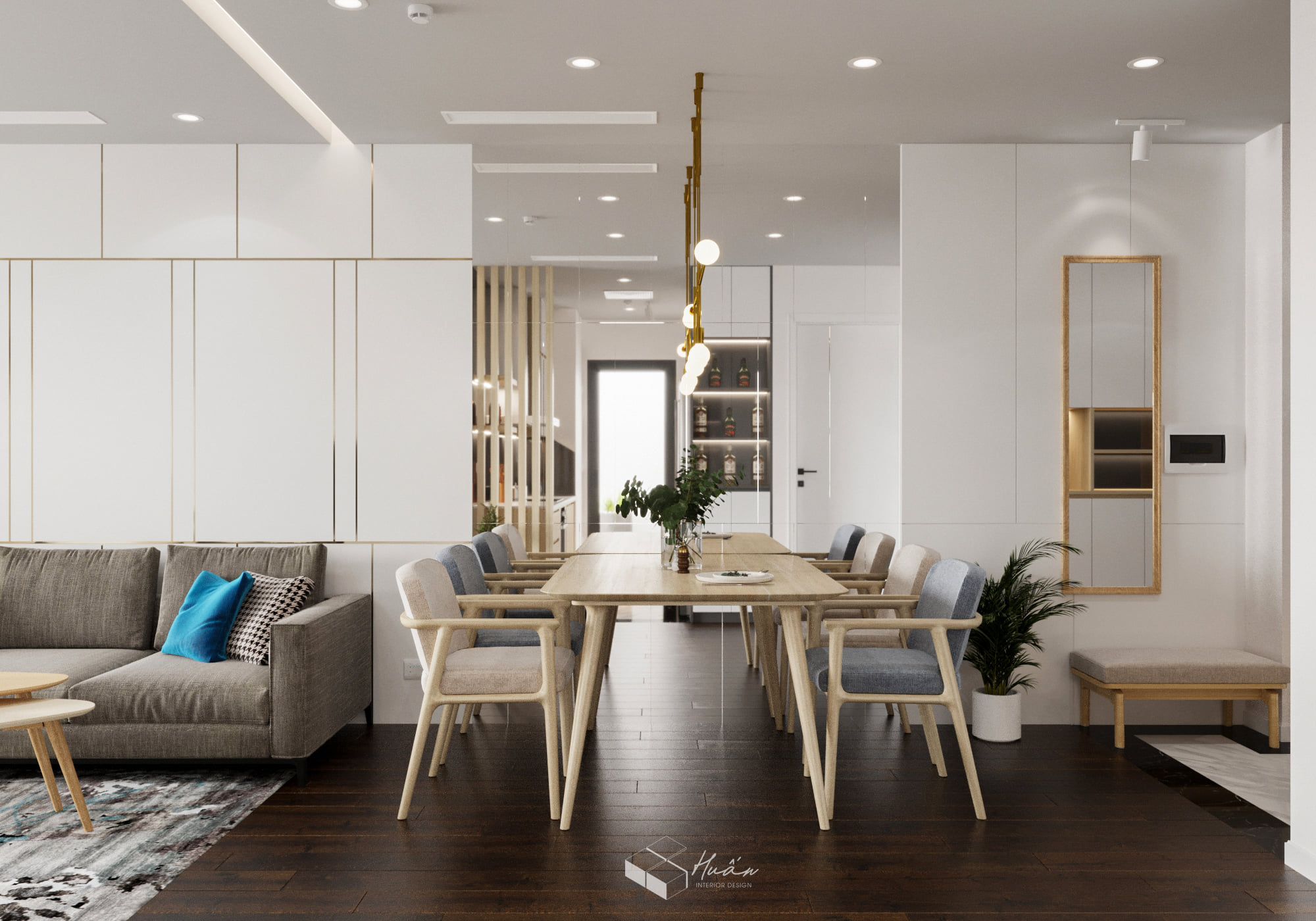 3D Interior Model Kitchen Living room 0218 Scene 3dsmax