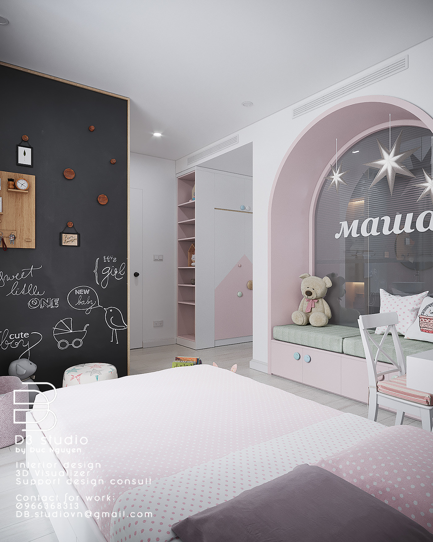 3D Interior Model Bed Room 0124 Scene 3dsmax