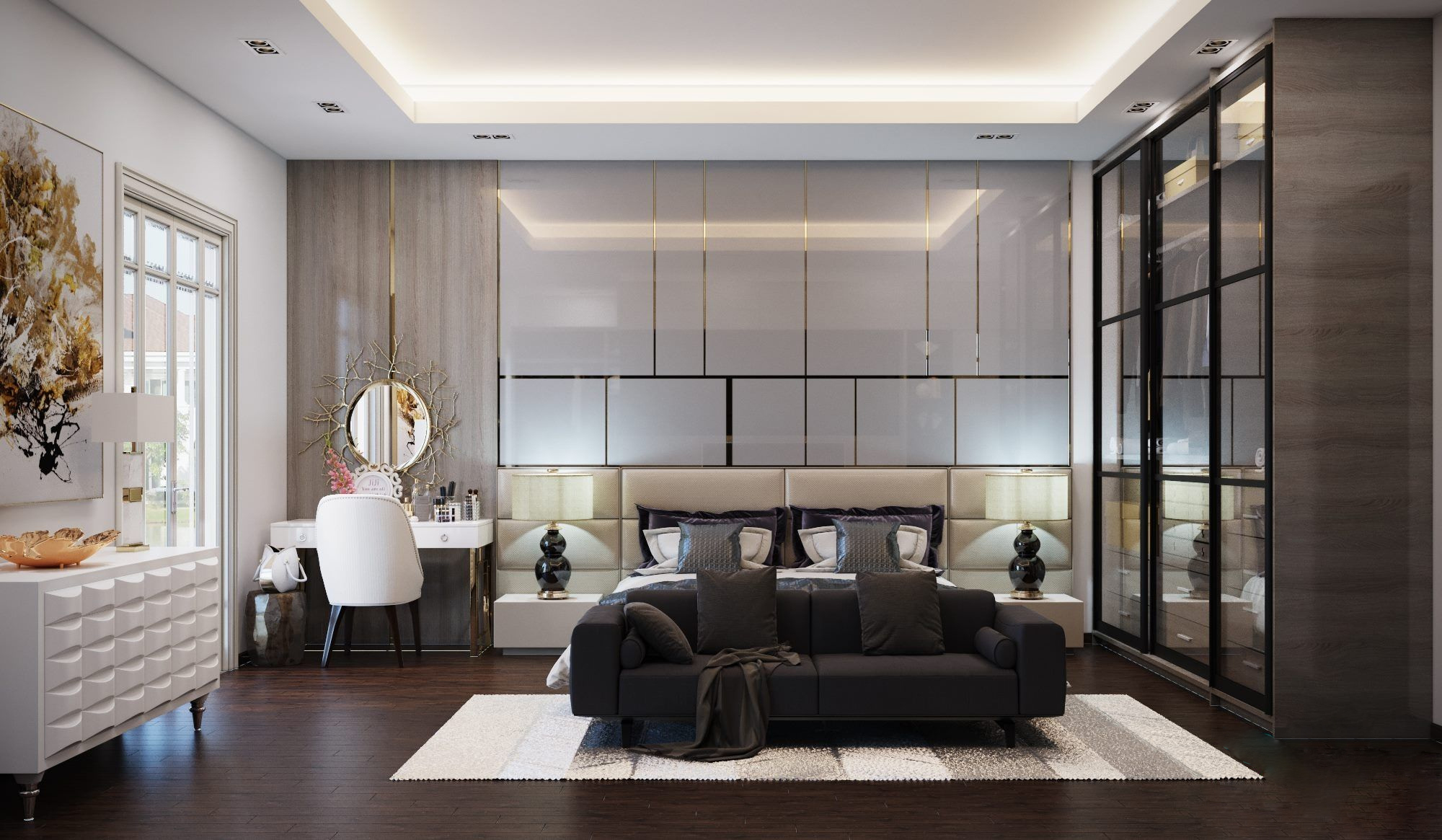 3D Interior Model Bed Room 091 Scene 3dsmax