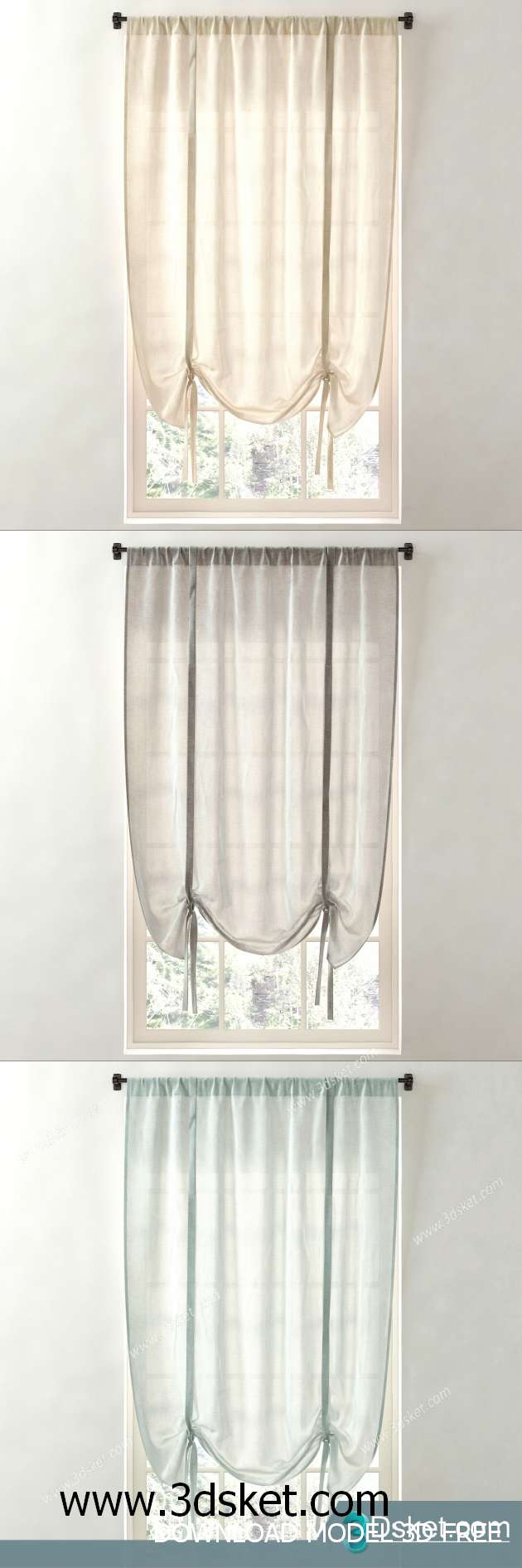 Free Download Curtain 3D Model Rèm 092