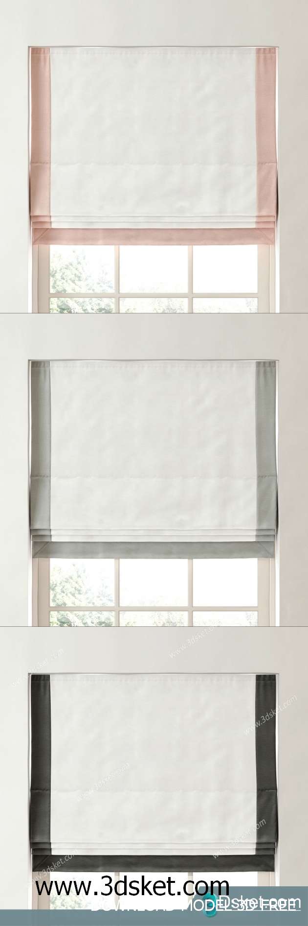 Free Download Curtain 3D Model Rèm 093