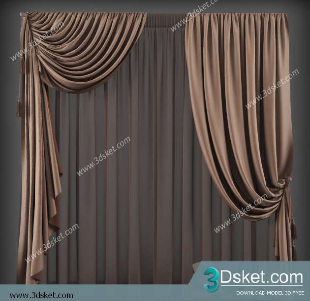 Free Download Curtain 3D Model Rèm 095